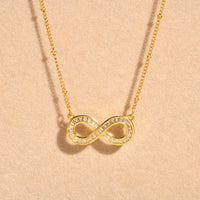 Gold Infinity Zircon Necklace