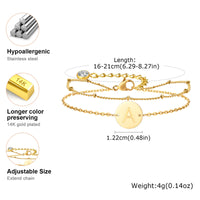 Double Layer Initial Bracelet