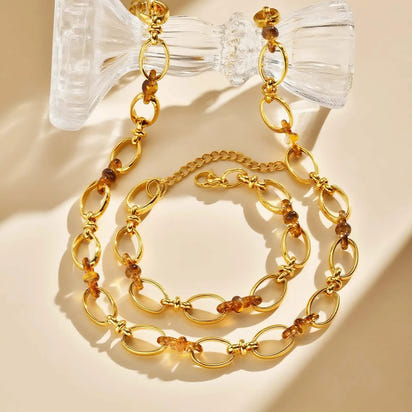 Chaîne Élégance Marbrée Set