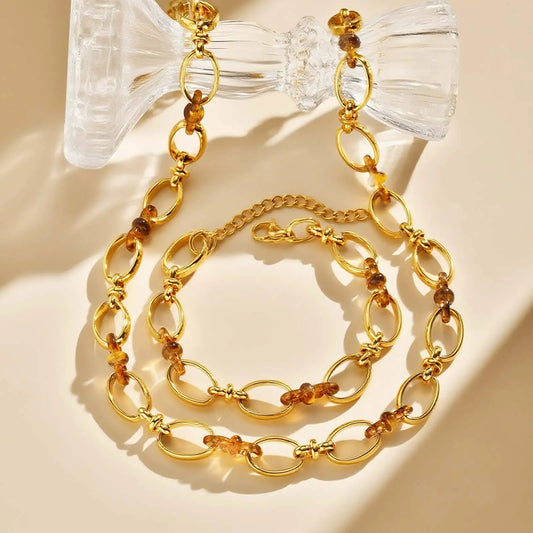 Chaîne Élégance Marbrée Set