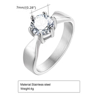 Luxe Solitaire CZ Ring