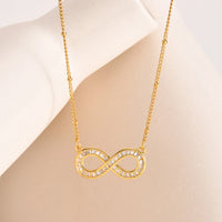 Gold Infinity Zircon Necklace