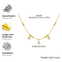 Trésor Lumière 3-Zircon Necklace