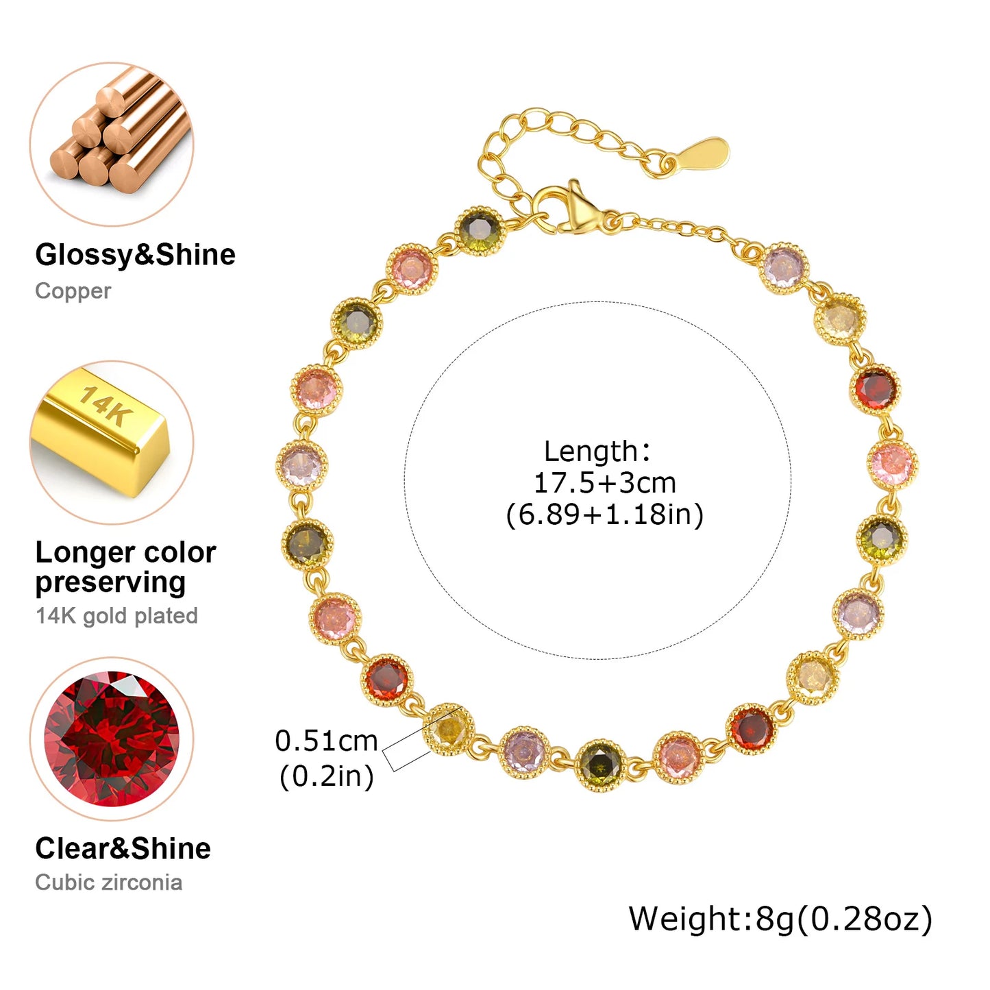 Zircon Glow Bracelet