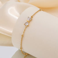 Elegant Zircon Bow Bracelet