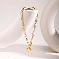 Heart Charm Chain Bracelet