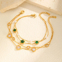 Émeraude & Cœur Luxe Bracelet