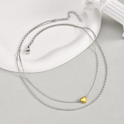 Coeur Élégant Layered Necklace